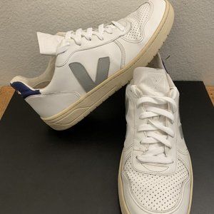 Veja Campo White Leather Men's Sneakers Size 11.5 RETAIL $175